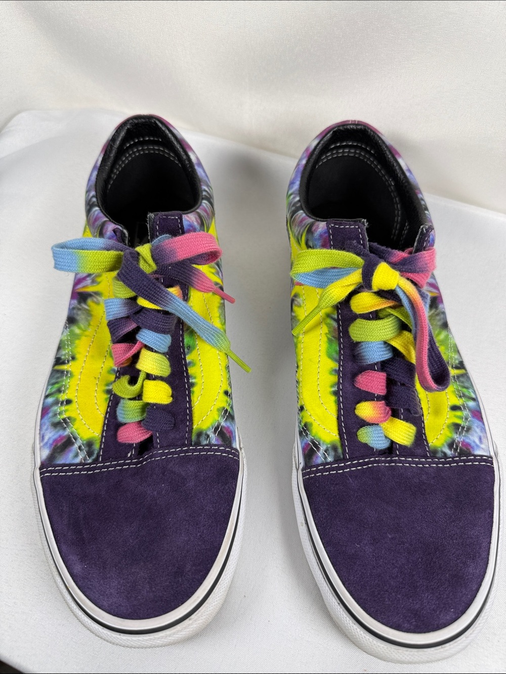 Vans Old Skool Tie Dye Mysterioso Purple Suede Sneakers Men 9.5 / Women 11